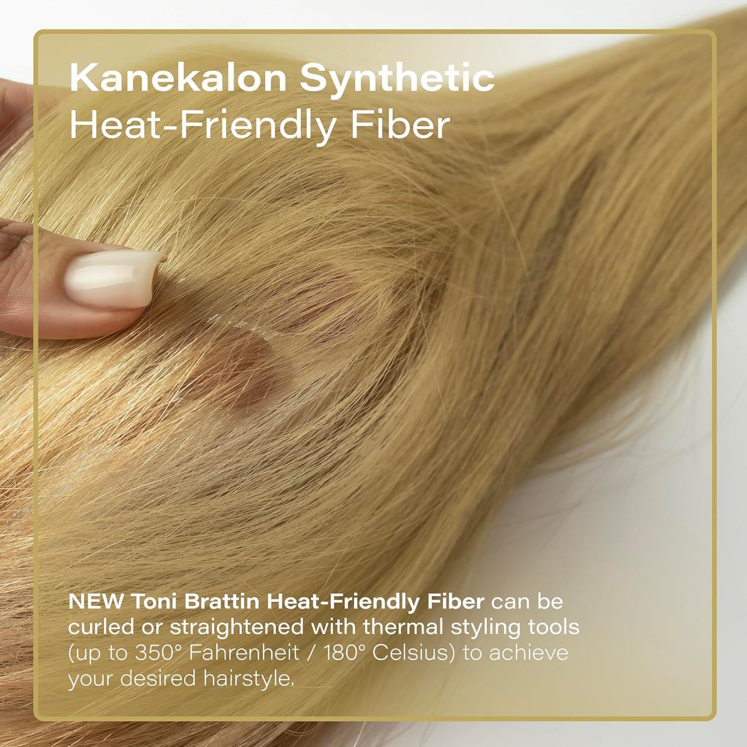 Toni Brattin Toni Brattin Whimsical Wig - Textured Layering & Feathered Lengths with Soft Bangs - Heat-Friendly Fiber Looks & Feels Like Natural, Healthy Hair - Adjustable & Comfortable (Black, Regular)