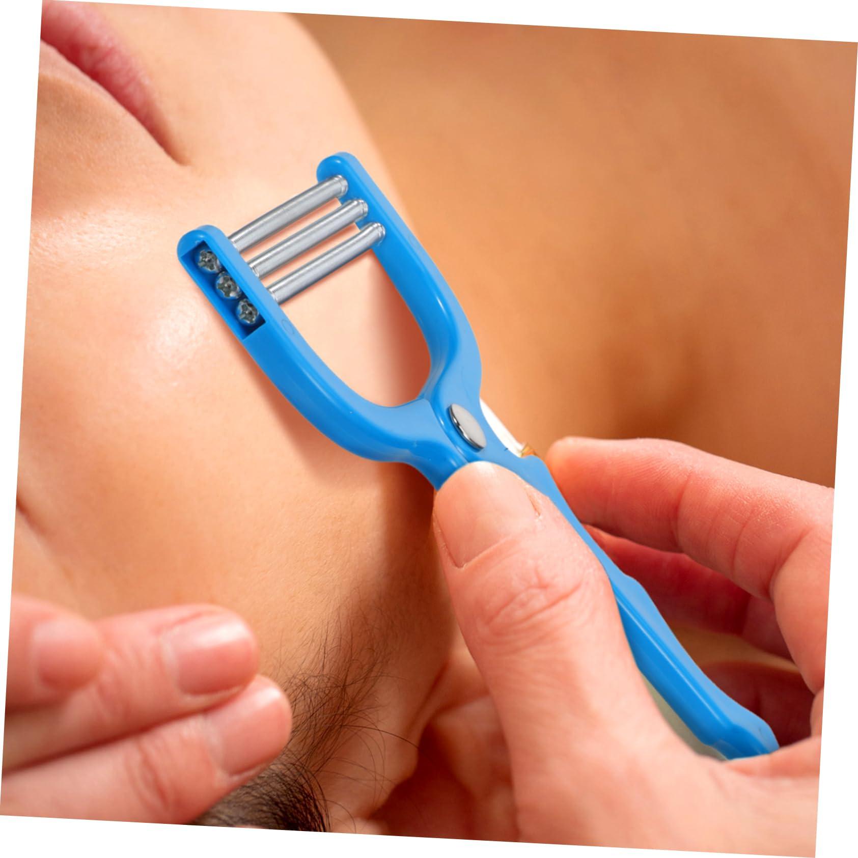 MERRYHAPY MERRYHAPY Face Threading Tool Facial Hair Removal Brush Spring Threading Facial Hair Remover Blue Portable Facial Threading Tool