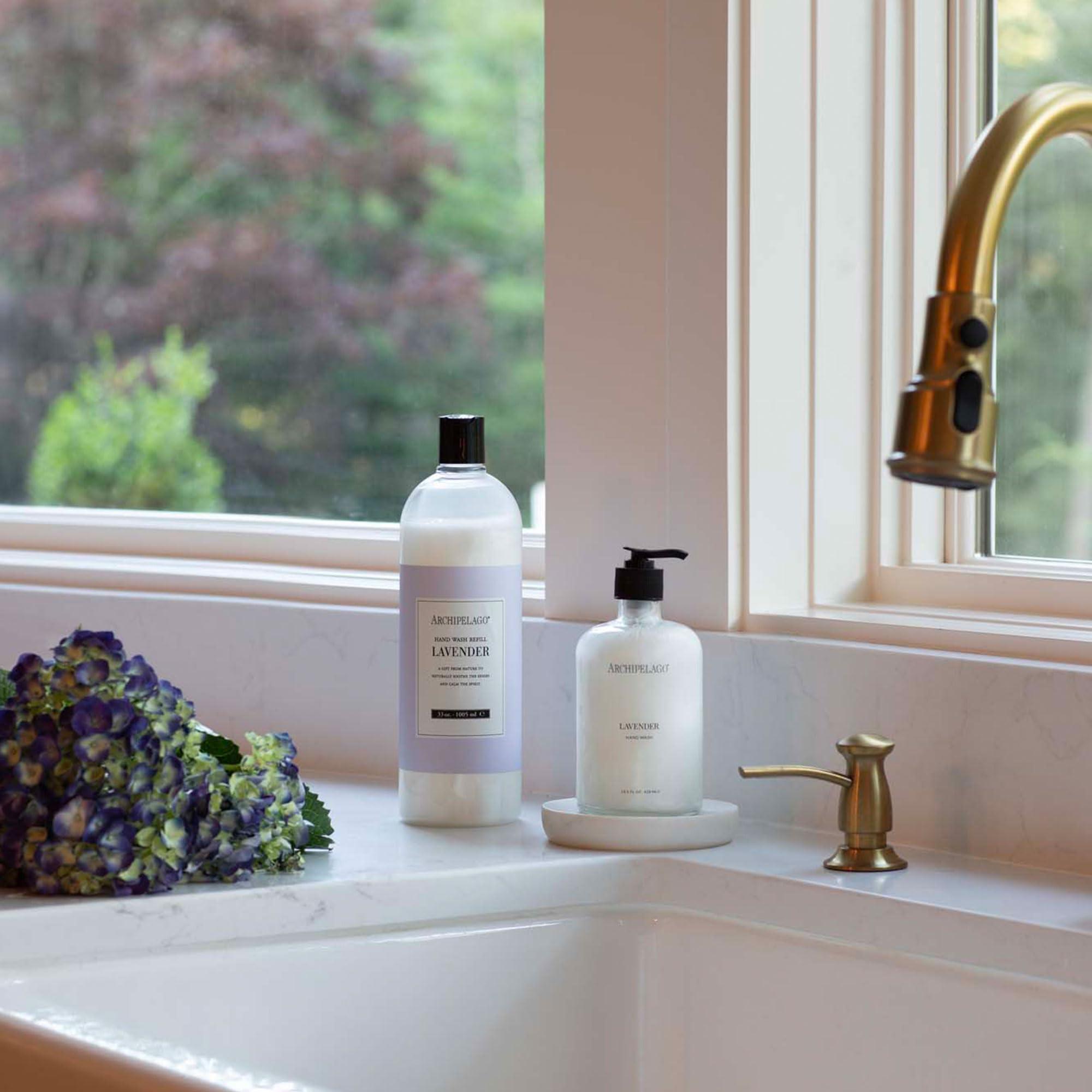 Archipelago Botanicals Archipelago Botanicals Lavender Hand Wash Refill, Liquid Hand Soap Refill, Fragrances with Lavender, Bergamot and Citrus, 33 fl oz