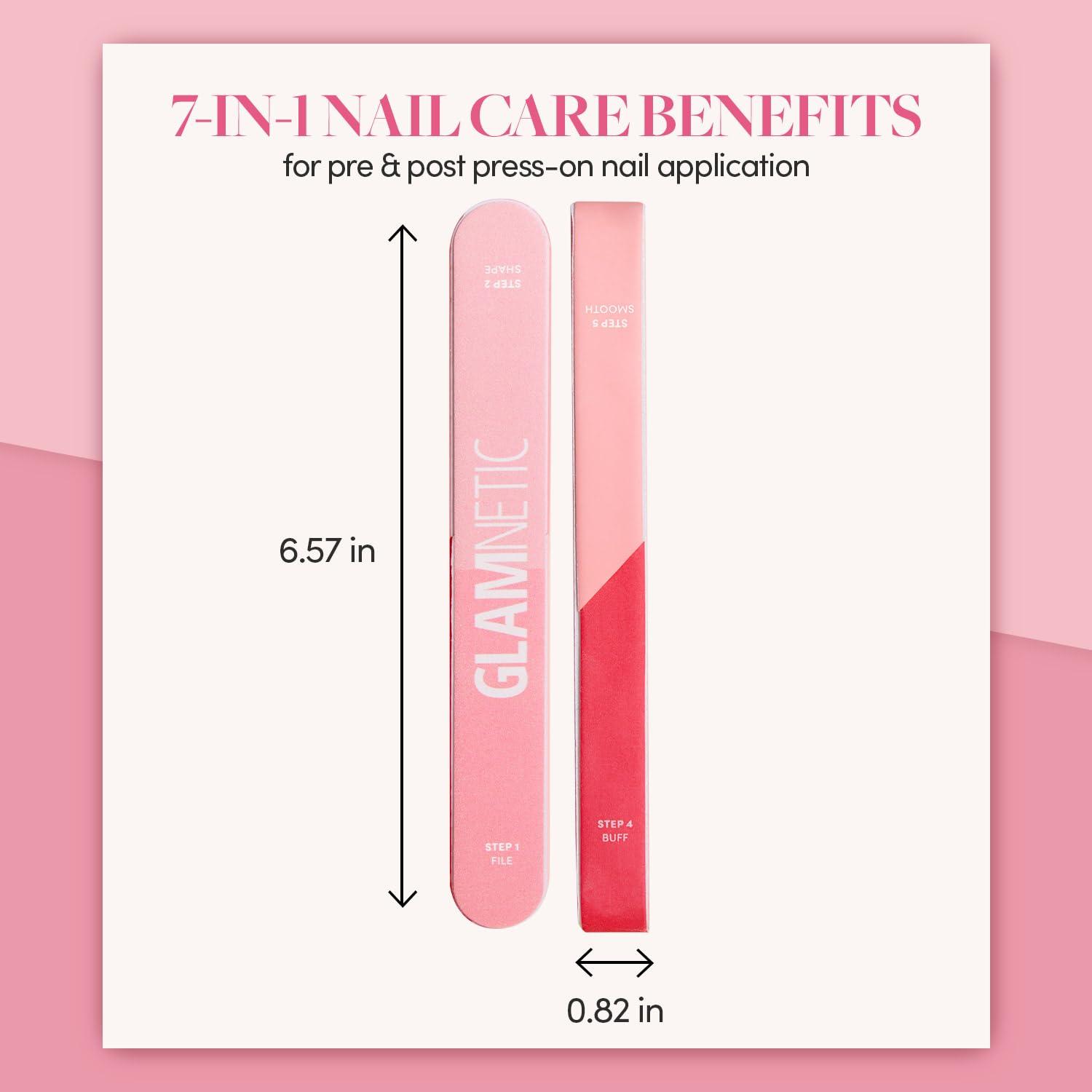 Glamnetic Glamnetic 7-in-1 Nail Buffer | All-in-One, 7 Step Nail Buffing Block for Filing, Shaping, Smoothing & Polishing | Lightweight & Easy to Use | EVA & Sandpaper Nail File Buffer