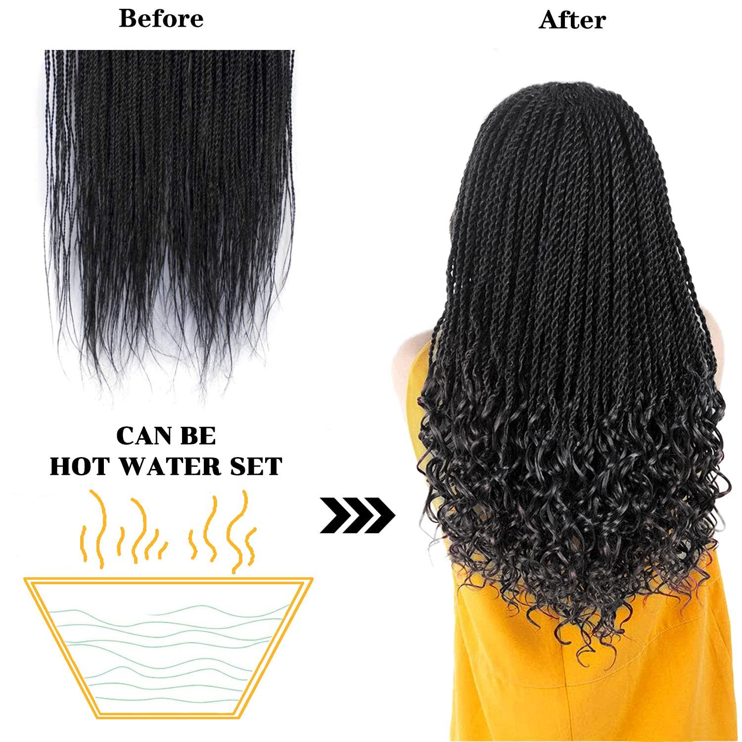 NAYOO NAYOO Senegalese Twist Crochet Hair - 8 Packs 22 Inch Crochet Hair For Black Women, 35 Strands/Pack Small Twist Crochet Braids Hair Hot Water Setting, Pre-Looped Crochet Braiding Hair(22 Inch, 4#)