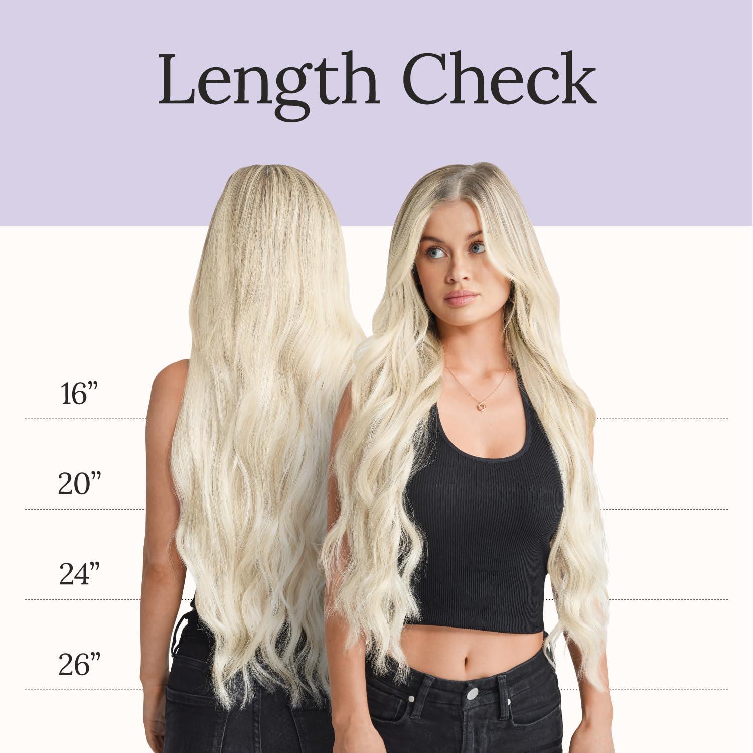 Zala Zala Tape In Hair Extensions - Premium Human Remy Hair Extensions with Easy Installation - Uses Lightweight, Non-Damaging Tape Adhesive Tabs - Ice Queen Platinum (52g / 20 inch)
