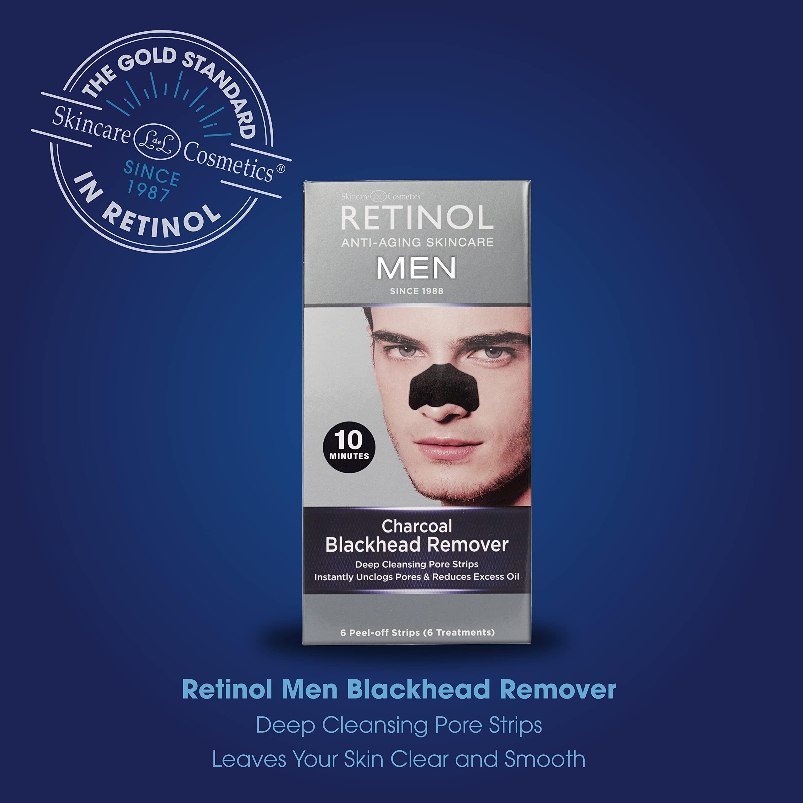 Retinol Retinol Mens Charcoal Blackhead Remover The Original Anti-Aging Peel-Off Cleansing Pore Strips Unclogs Pores & Lifts Out Deep-Down Dirt, Oil & Blackheads In Just 10 Minutes