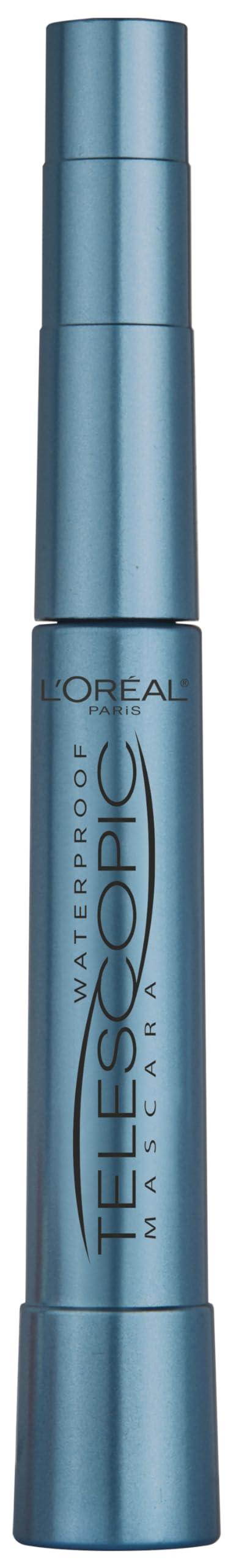 LOral Paris L\'Oreal Paris Makeup Telescopic Original Lengthening, Lash Separating Mascara with Dual Precision Brush, Waterproof, Black, 0.27 Fl Oz., 1 Count (Pack of 2)