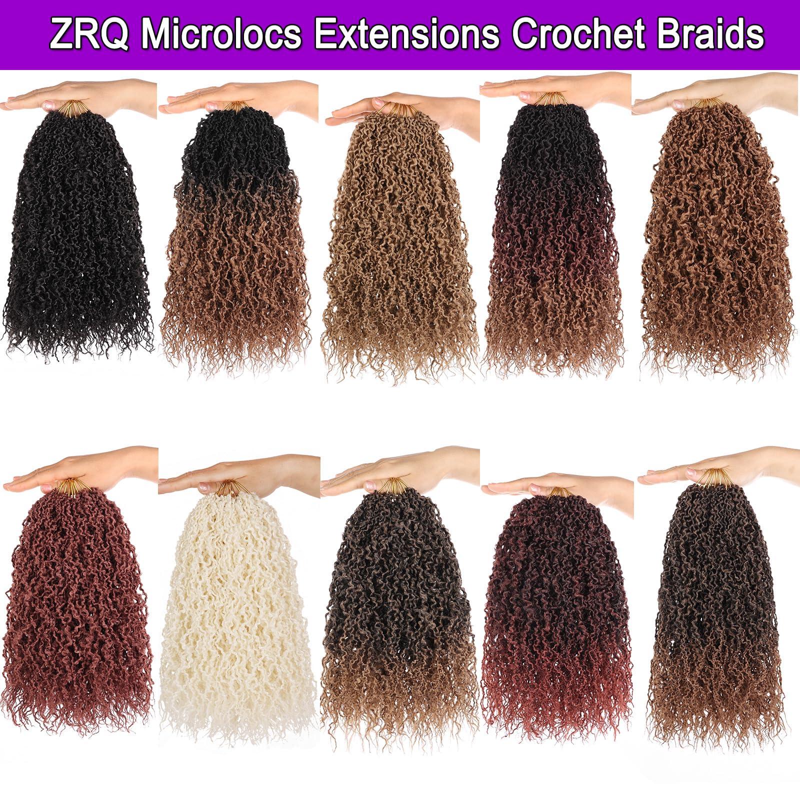 ZRQ ZRQ 12 Inch New Micro Locs Crochet Braids Light Brown Synthetic Curl Crochet Sister Locs Hair African Roots Microlocs Braids 12\'\',27