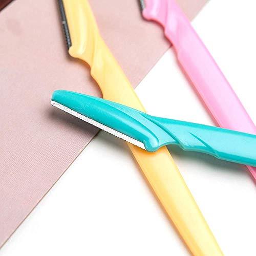 ACKLLR 24 Pieces Eyebrow Razor Shaper Trimmer Shaver Women Men Facial Razor with Precision Cover by ACKLLR,Green Pink Yellow