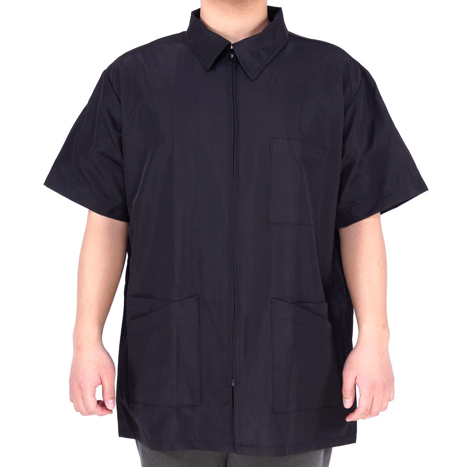 STUDIO LIMITED STUDIO LIMITED Barber Jacket, Lightweight and Breathable Zipper Closure Hair Stylist Grooming Smock Shirt Water Resistance fabric stylish and functional, A FREE SALON APRON (L)