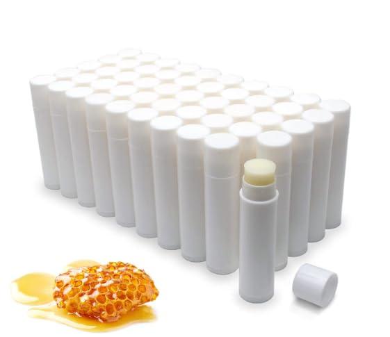 Lip Balm Express Generic Lip Balm Bulk Unlabeled - Made in USA 100 Pack Vanilla White Bulk Chapstick - Natural Ingredients