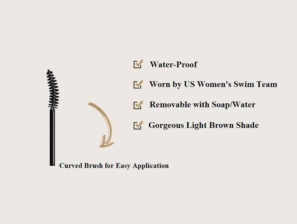 JUST FOR REDHEADS Just for Redheads Spice Supreme Waterproof Mascara - Designed for Redheads, Lengthens and Adds Volume, Great for Blondes, Smudge-Proof, Cruelty Free, Evenly Coats, Warm Cinnamon Tint - Made in the USA