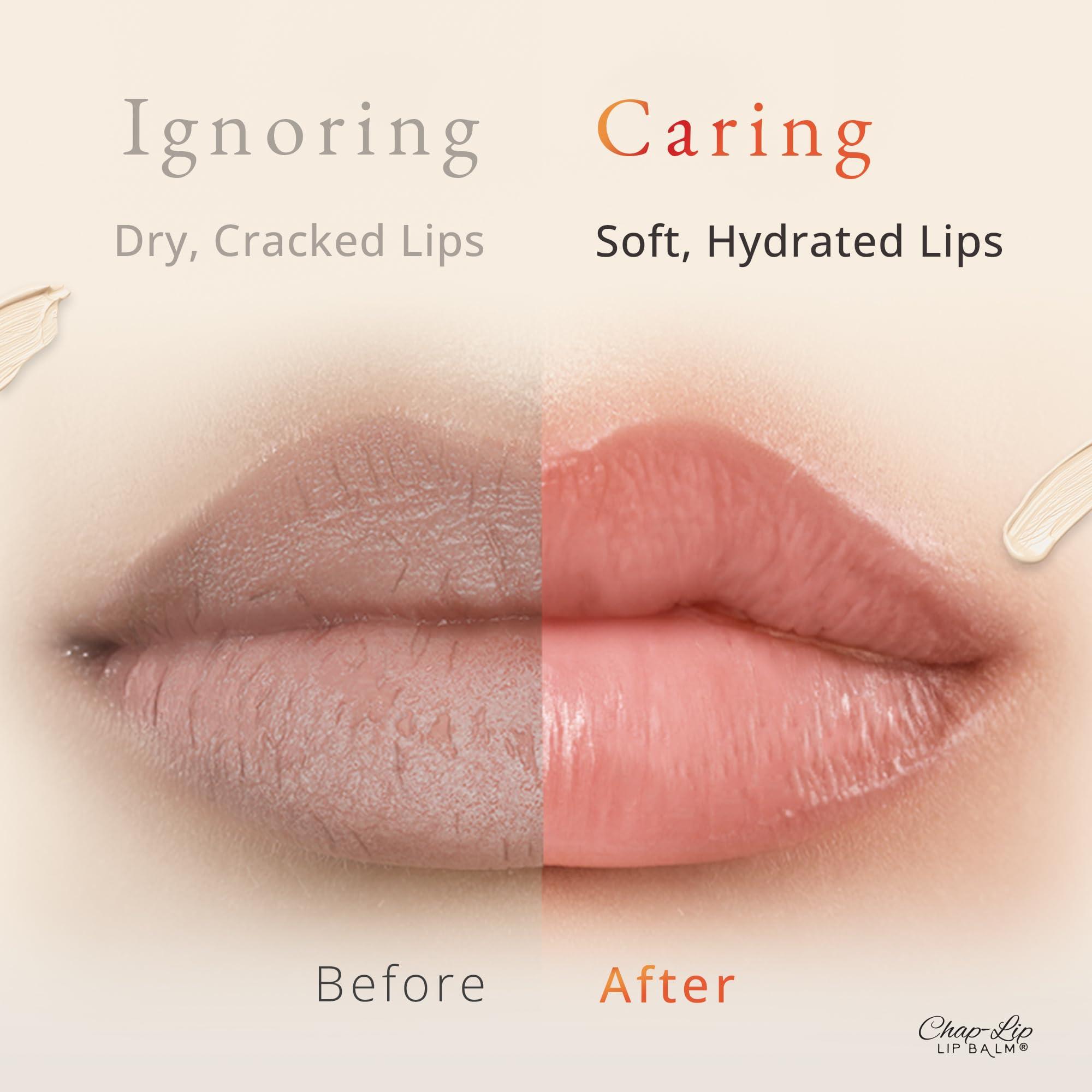 Chap-Lip CHAP-LIP Original Lip Balm Hydrating Bulk Chap Stick with Fruit Flavors, Coconut Oil, and Cocoa Butter - Christmas Gift Stocking Stuffers Lip Therapy Pack for Men and Women - Made in the USA, 24 Pack