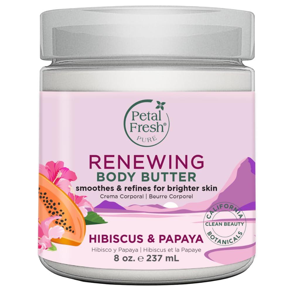 Petal Fresh Petal Fresh Restoring Body Butter with Honey & Coconut Oil and Renewing Hibiscus & Papaya Body Butter Bundle, 8oz Each