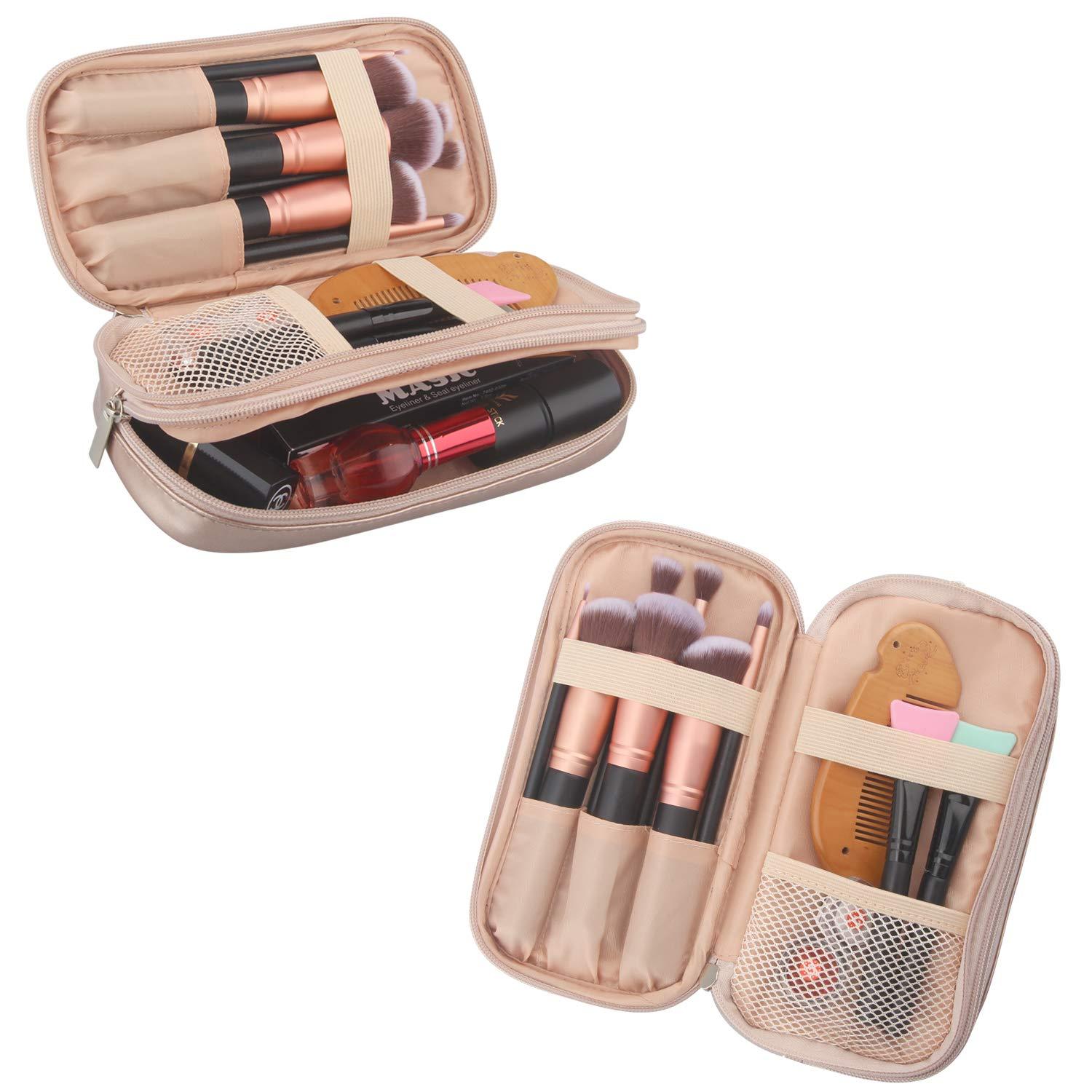 MONSTINA MONSTINA Makeup Bag for Women,Two layer Pouch Bag,Makeup Brush Bags Travel Kit Organizer Cosmetic Bag,Small Pouch Mini Size Bag