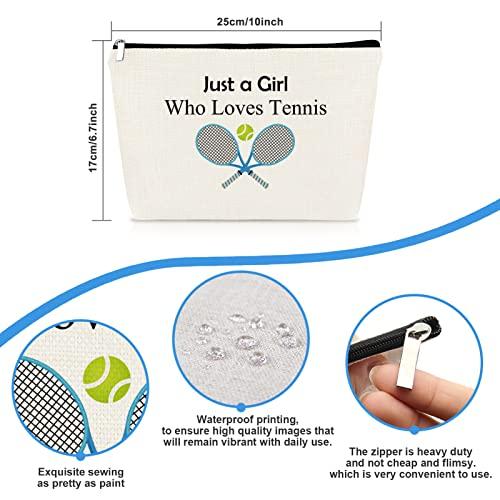 Mikela Tennis Gifts Makeup Bag for Women Tennis Lovers Gift Tennis Inspirational Gift Tennis Team Gift Idea Tennis Player Gifts Cosmetic Bag Birthday Graduation Gift for Tennis Lovers Friends Sister