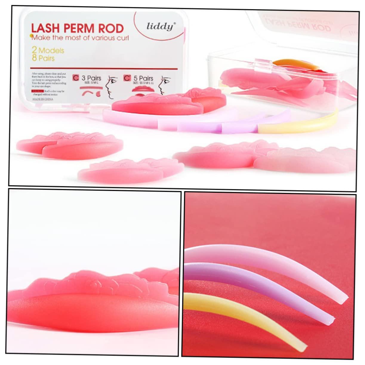 LALAFINA 8 Pairs Silicone Pad for Hot Eyelashes False Eyelash Patches Eyelash Silicone Pad Eyelash Perming Pads Silicone Makeup Tool Silicone Eyelash Pads Eyelash Shield Pads