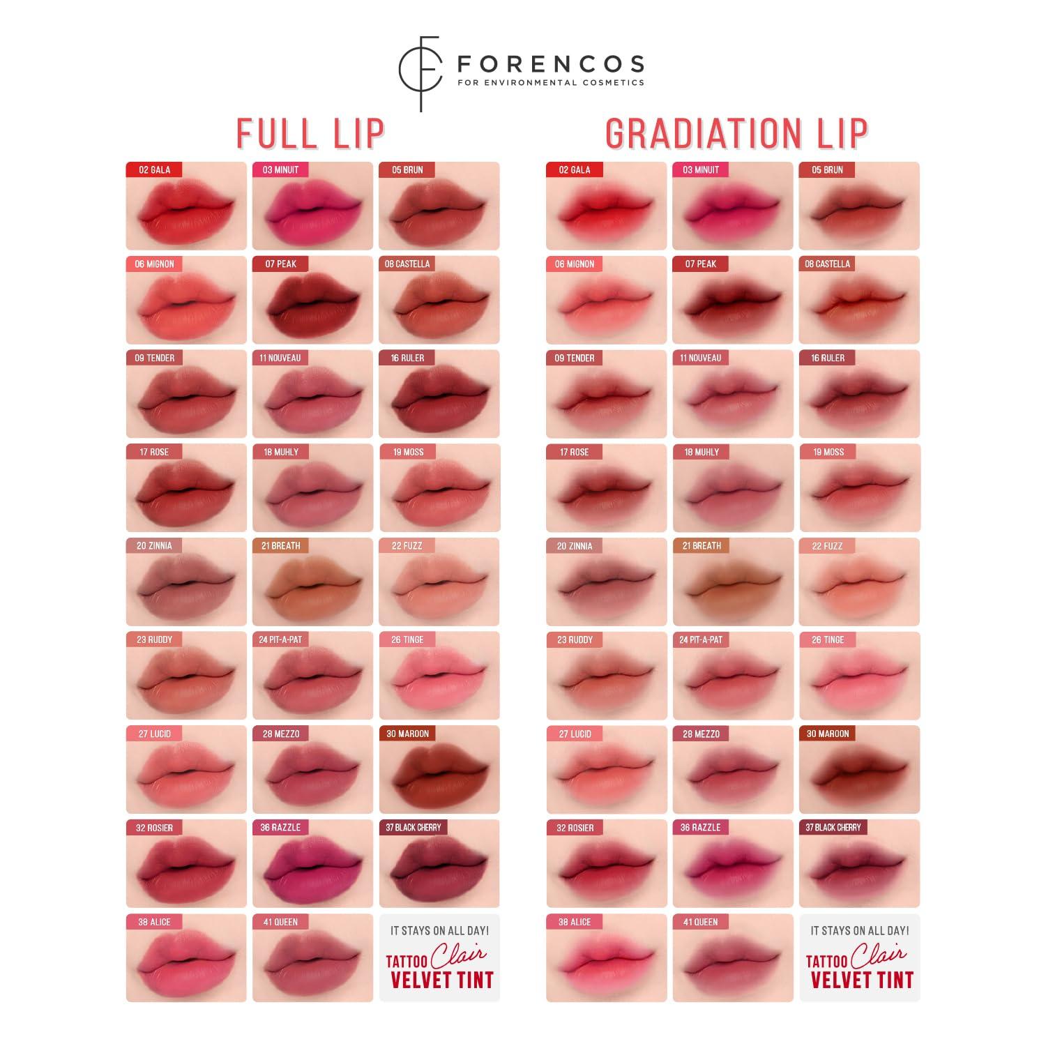FORENCOS FORENCOS Long Lasting Waterproof Lip Stain Liquid Lipstick, Velvet Matte, Longwear, High Pigmentation, Tattoo Lips, Weightless, Smudge-proof, Non-Sticky, Korean Lip Tint Stain Makeup (23 Ruddy)