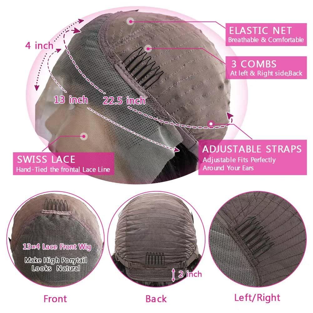 kiss love kiss love Deep Wave Lace Front Wigs Human Hair Curly Wigs for Women Wet and Wavy HD Transparent Lace Front Wigs Human Hair Pre Plucked with Baby Hair 16 inch