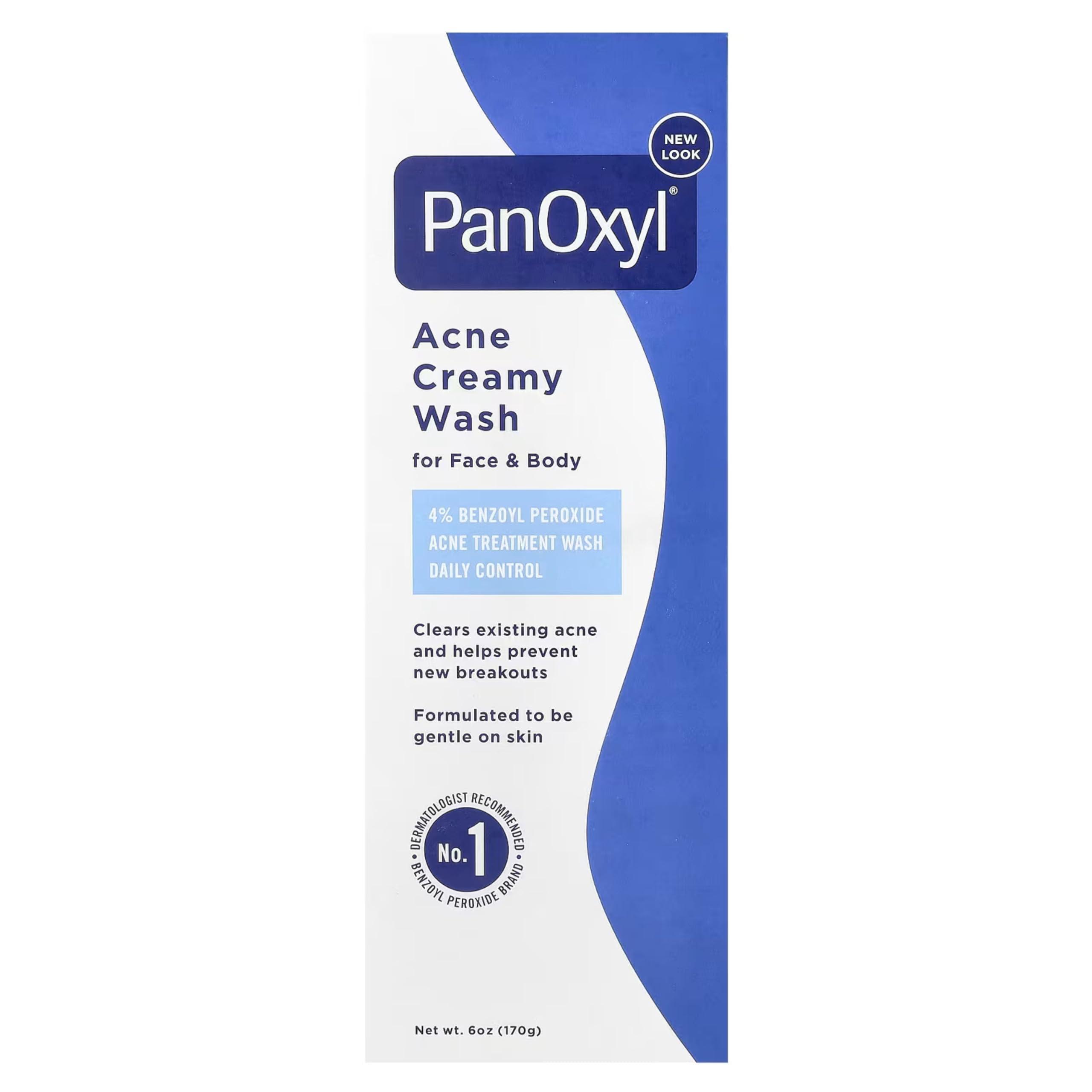PanOxyl PanOxyl - Acne Creamy Wash 4 Percent Benzoyl Peroxide Daily Control, 6 Ounce