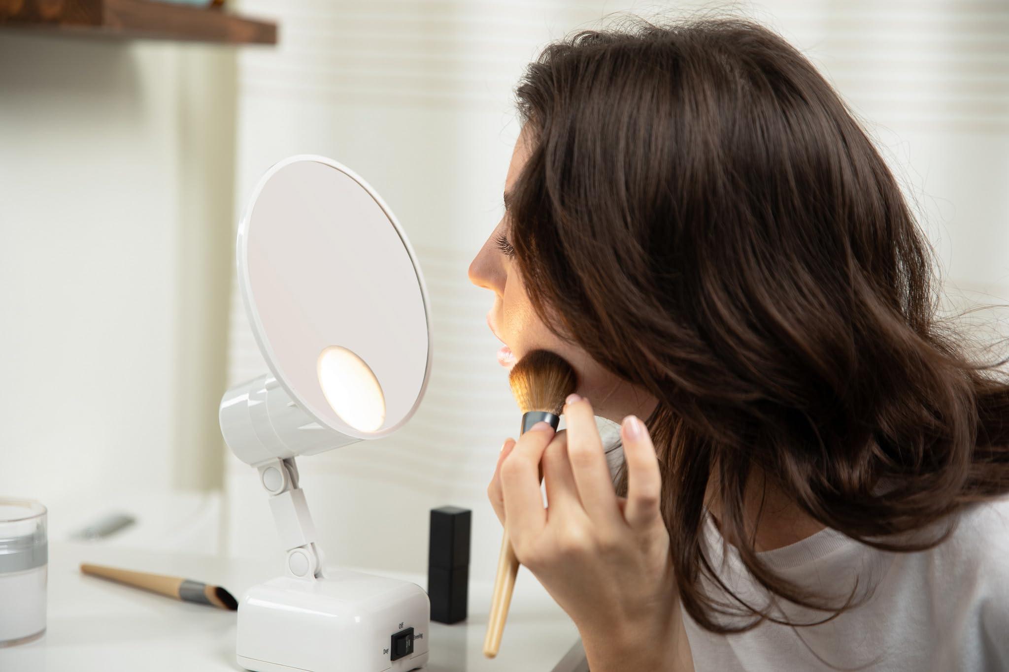 Floxite Floxite 15X Supervision Magnifying Mirror Light, Dove White