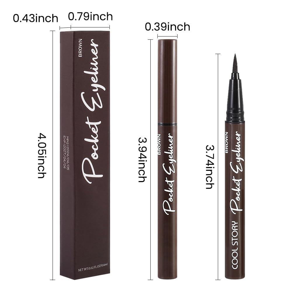 AMY\'S DIARY AMY\'S DIARY Waterproof Brown Liquid Eyeliner Pen Professional Makeup Liquid Eye Liner Pencil Long Lasting and Smudge Proof Eye Makeup for Women (2#brown)