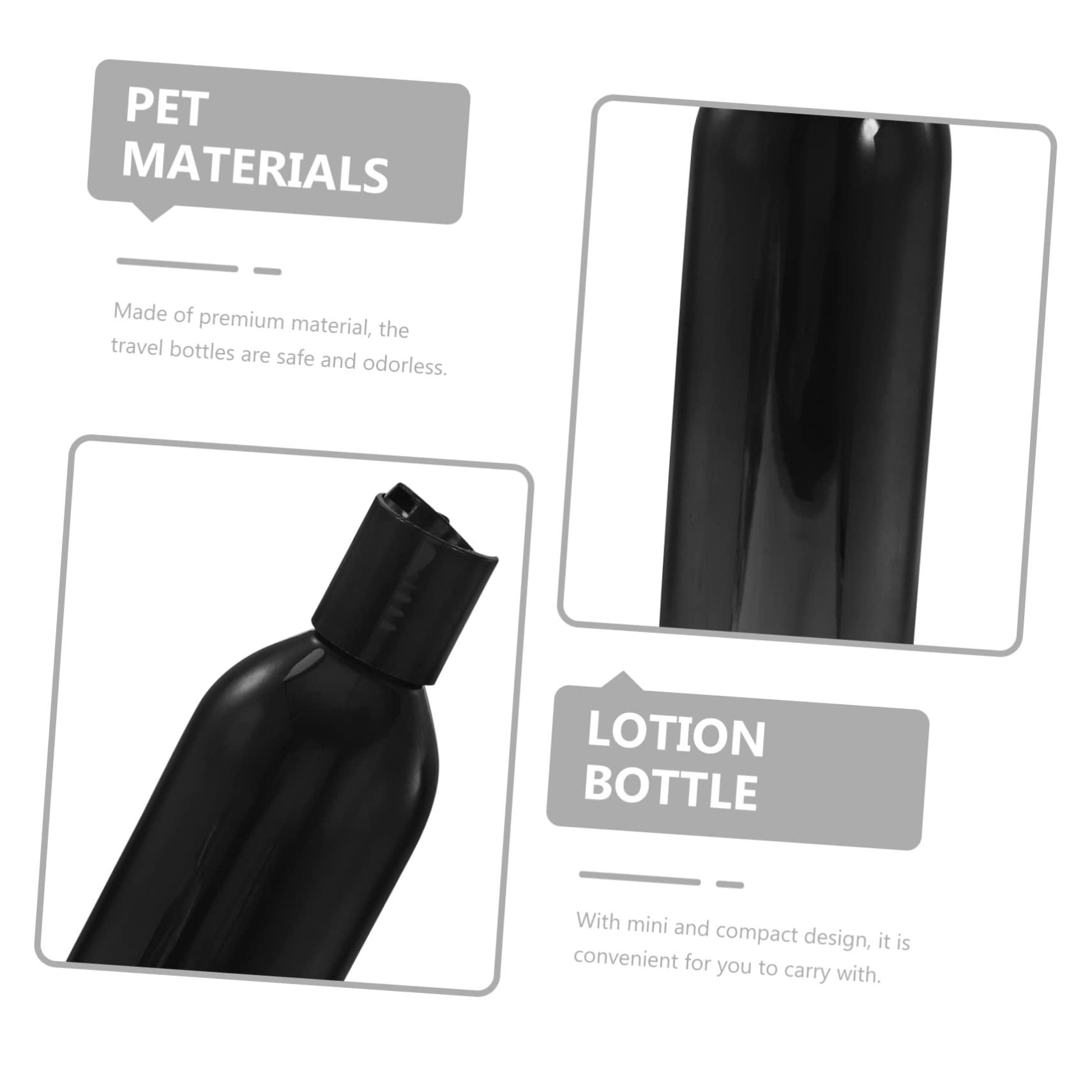 CANIGHT CANIGHT 6pcs 250ml Portable Travel Bottles Press Type Lid Shampoo Dispenser and Lotion Container Black Cosmetic Bottles for Travel Toiletries and Personal Care