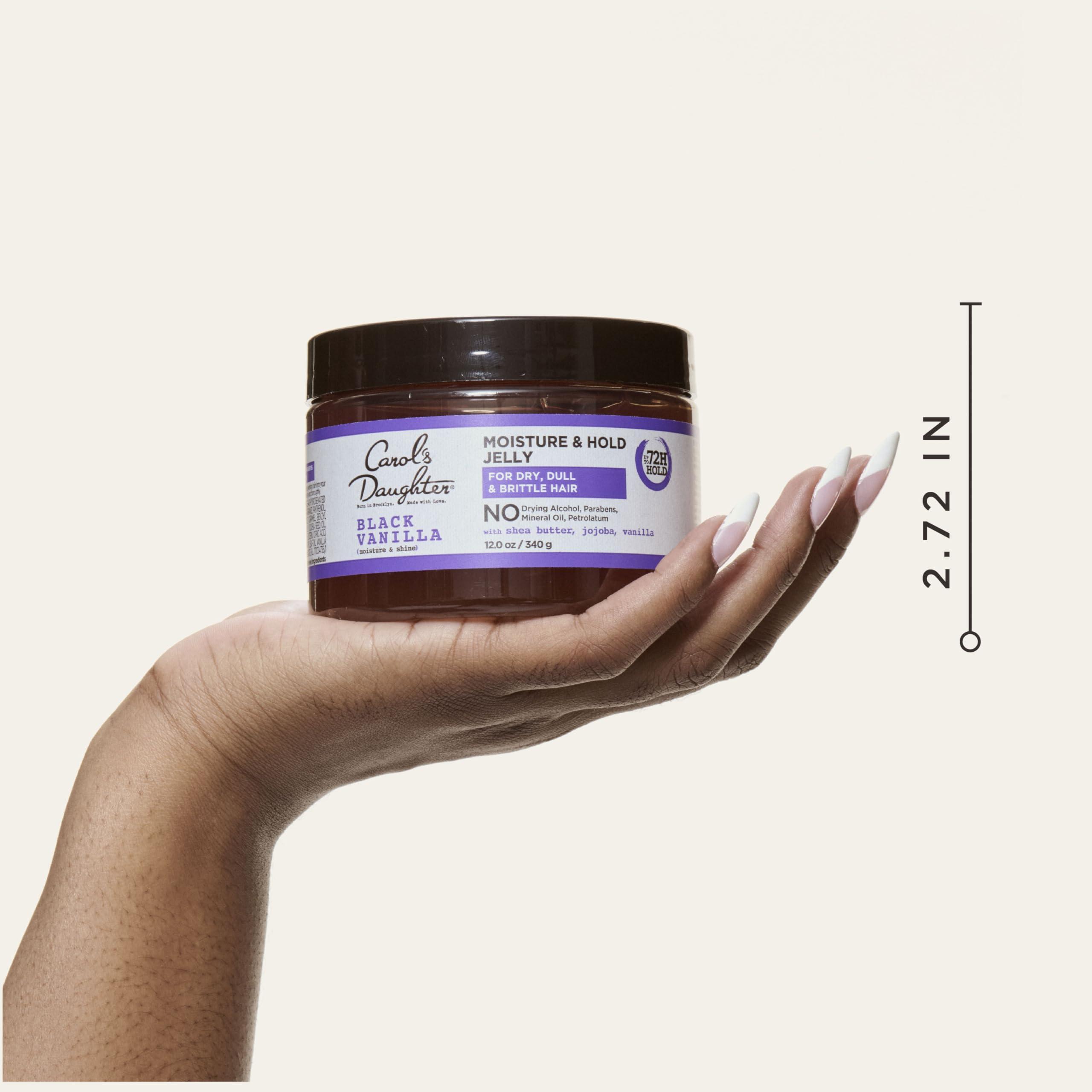Carol\'s Daughter Carol\'s Daughter Black Vanilla Moisture and Hold Jelly, Hair Gel For Dry Hair with Shea Butter, Jojoba and Vanilla, 12 Fl Oz