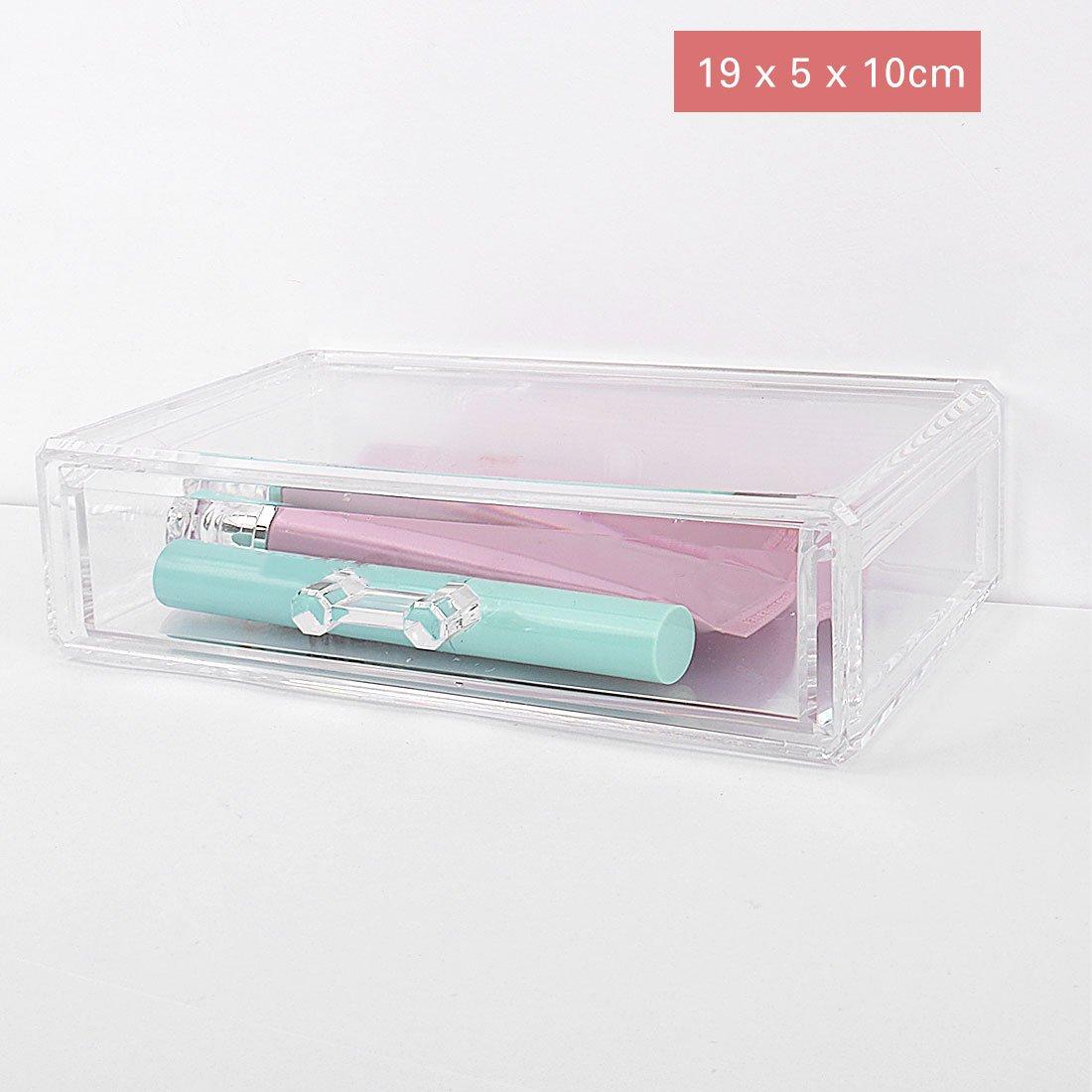 Generic Qtqgoitem Acrylic Clear Cosmetic Organizer Make Up Case Lipstick Liner Brush Holder Jewelry Storage Display Box Drawers (Style 13) (Model: CCB 1ba c2a 39e f6a)