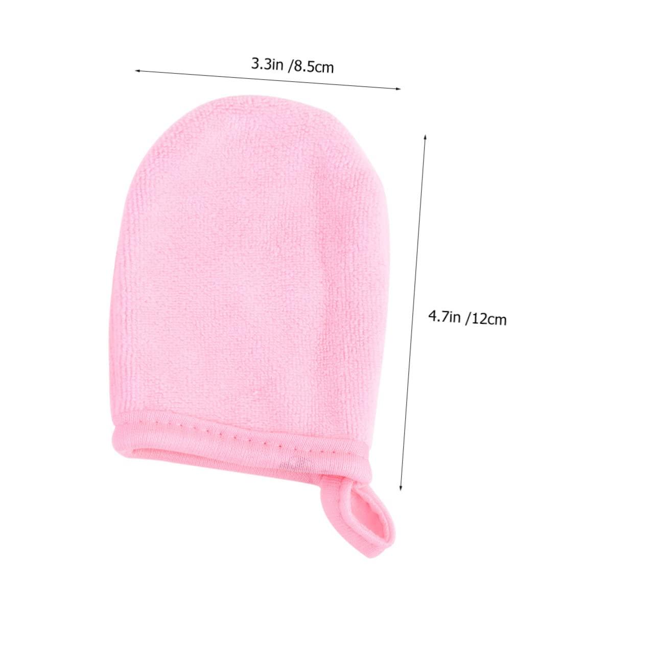 Healeved Healeved 3pcs Makeup Remover Gloves Facial Exfoliating Gloves Lint Wipes Makeup Wipes Scrub Gloves Exfoliating Nail Wipes for Gel Polish Face Wipes for Oily Skin Scrubber Skin Wipes Pink