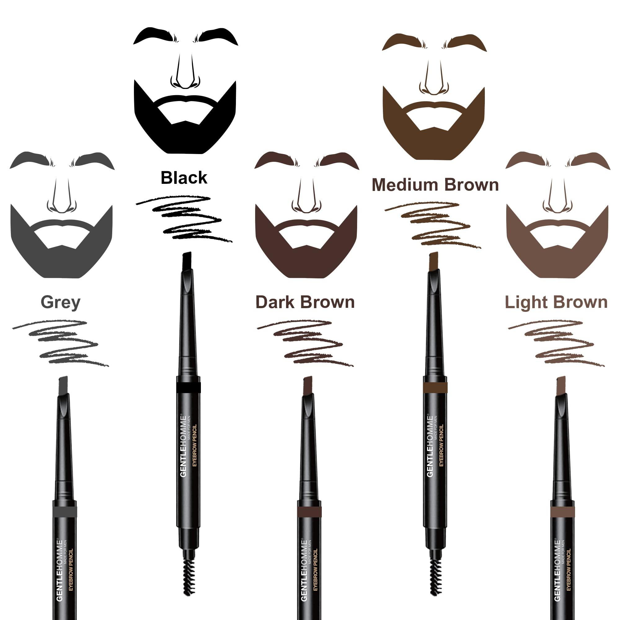 Gentlehomme Gentlehomme - Eyebrow Pencil - Mens Brow Pencil - 2-in-1 Brow Brush & Lead Pencil - Shape, Define & Fill In Eyebrows - Ultra-Thin Pencil - Long-Lasting Color - Vegan - Brown - 1 Pencil
