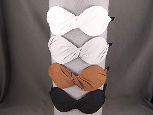 Wholesale Fashion HeadBand Black Fabric Wrapped Skinny 2 3/8" Wide Headband Hair Band Accessory Fascinator Headbands for Women