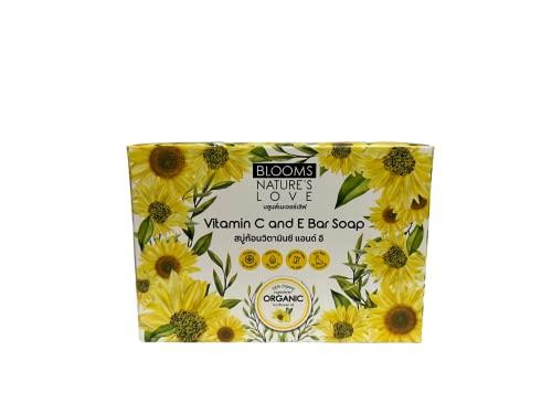 RUBIA INDUSTRIES COMPANY LIMITED Bloom Nature's Love 100% Organic Natural Bar Soap for Women & Men, 3 Bar Variety Pack, Vitamin C and E (Sunflower Oil), Acne Skin (Coconut Oil), and Detox Skin (Avocado Oil)