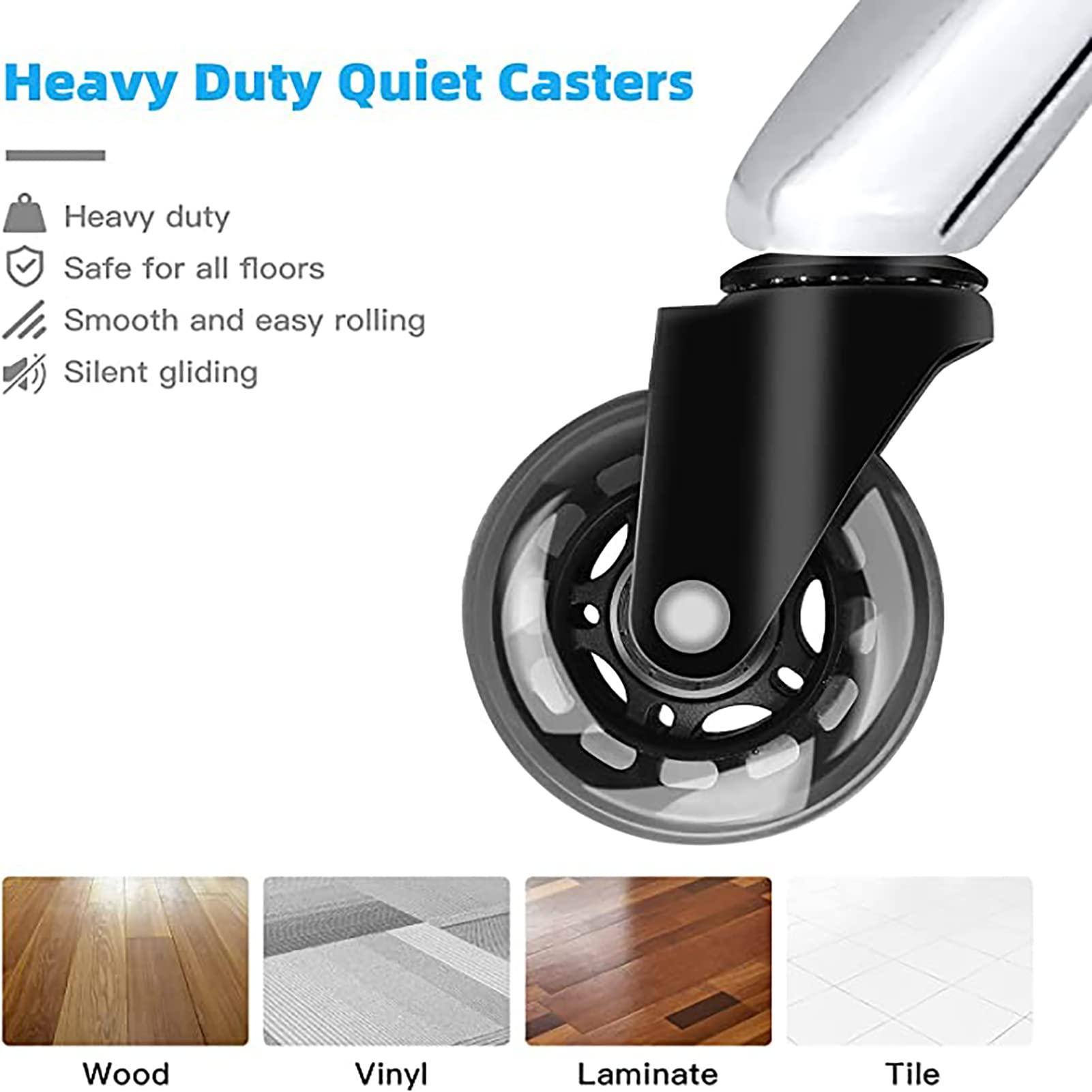 PTHTBL Rolling Stool with Wheels, Heavy Duty Lash Chair Adjustable for Tattoo Lab Massage Salon Spa Drafting, 360 Swivel, Leather, Thick Seat Padding,D