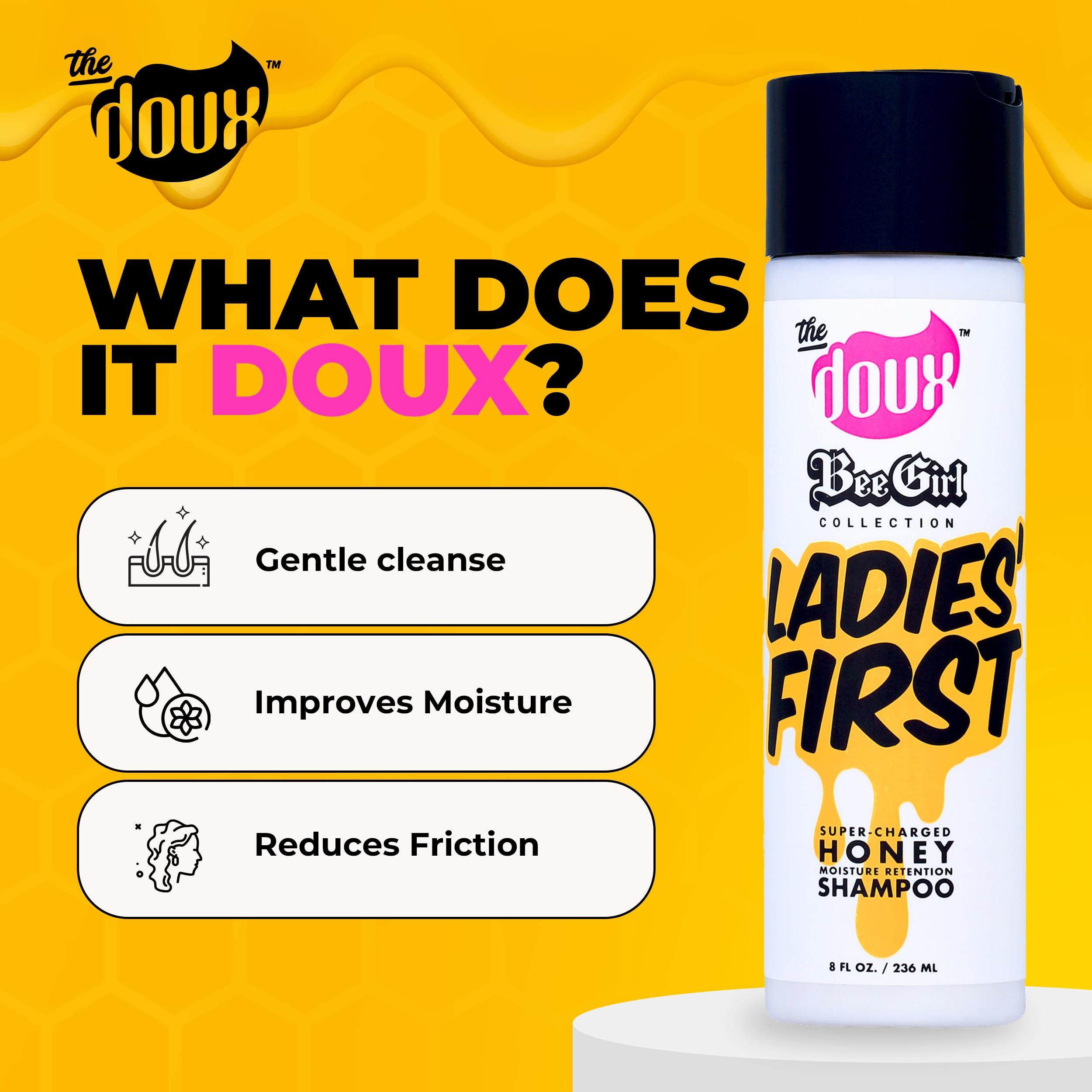 The Doux The Doux LADIES FIRST Honey Shampoo - Curl Shampoo with Honey, Aloe, and Vitamins B, C, and E - Shampoo for Women