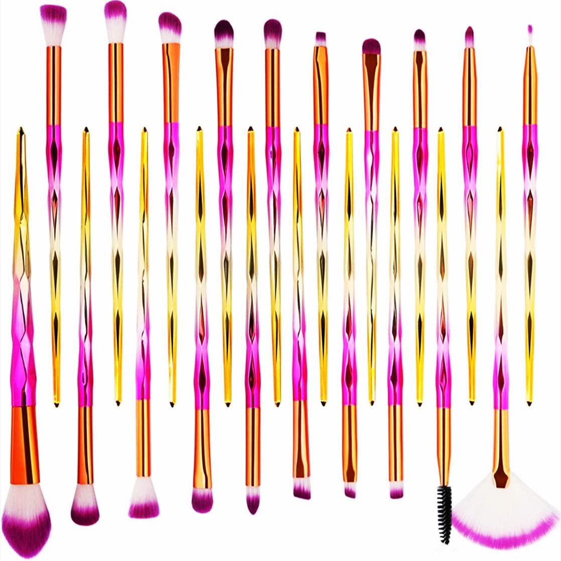 Brush makeup 20Pcs Makeup Brushes Kit Makeup Brush Set for Eyeshadow Foundation Blush and Concealer, Start the Day Beautifully, Travel Friendly