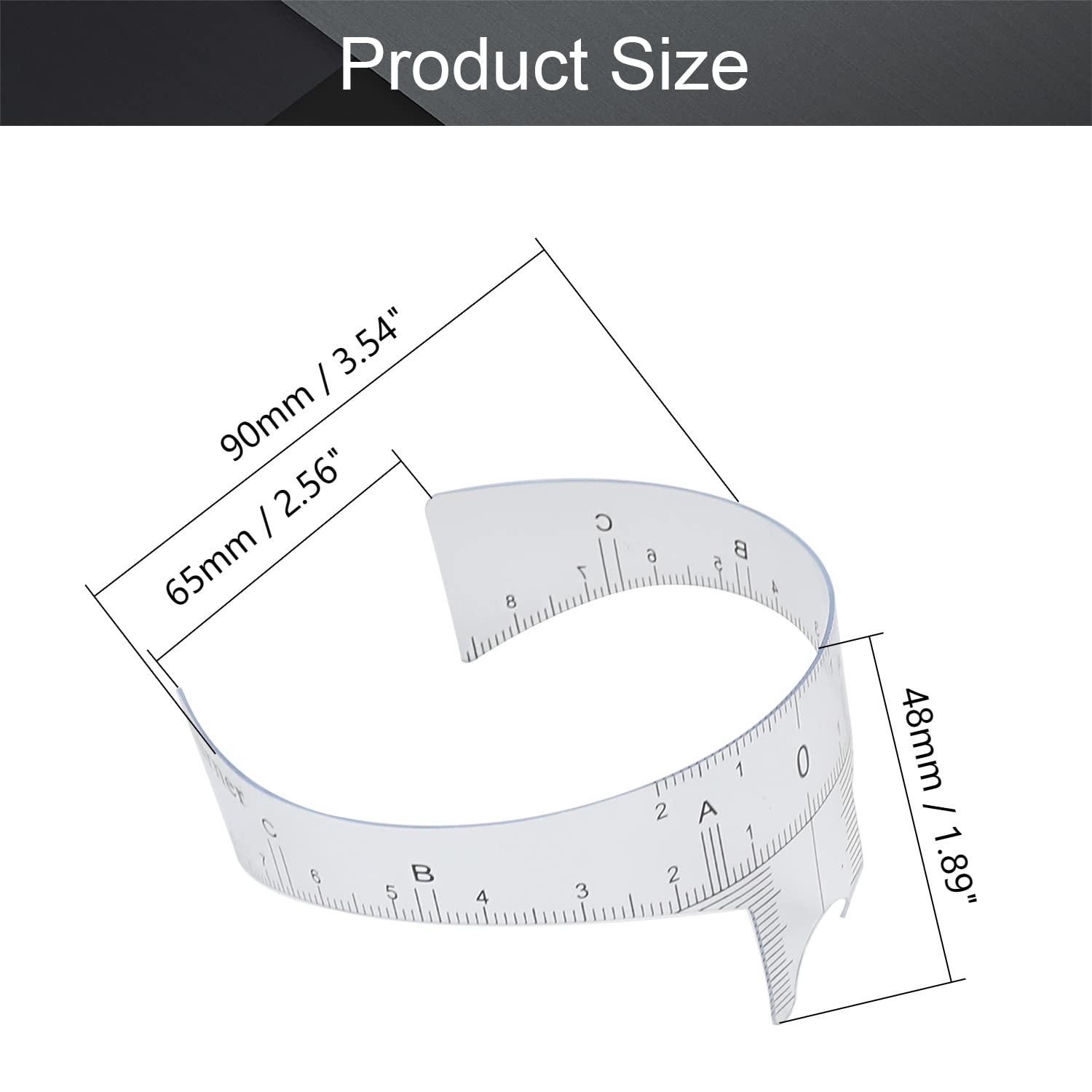 Utoolmart Utoolmart Disposable Eyebrow Stencils, Nose Positioning Eyebrow Grooming Stencil Shaper Ruler, Makeup Tools For Eyebrow, B-Type Tattoo Ruler Eyebrow Shaper for Women