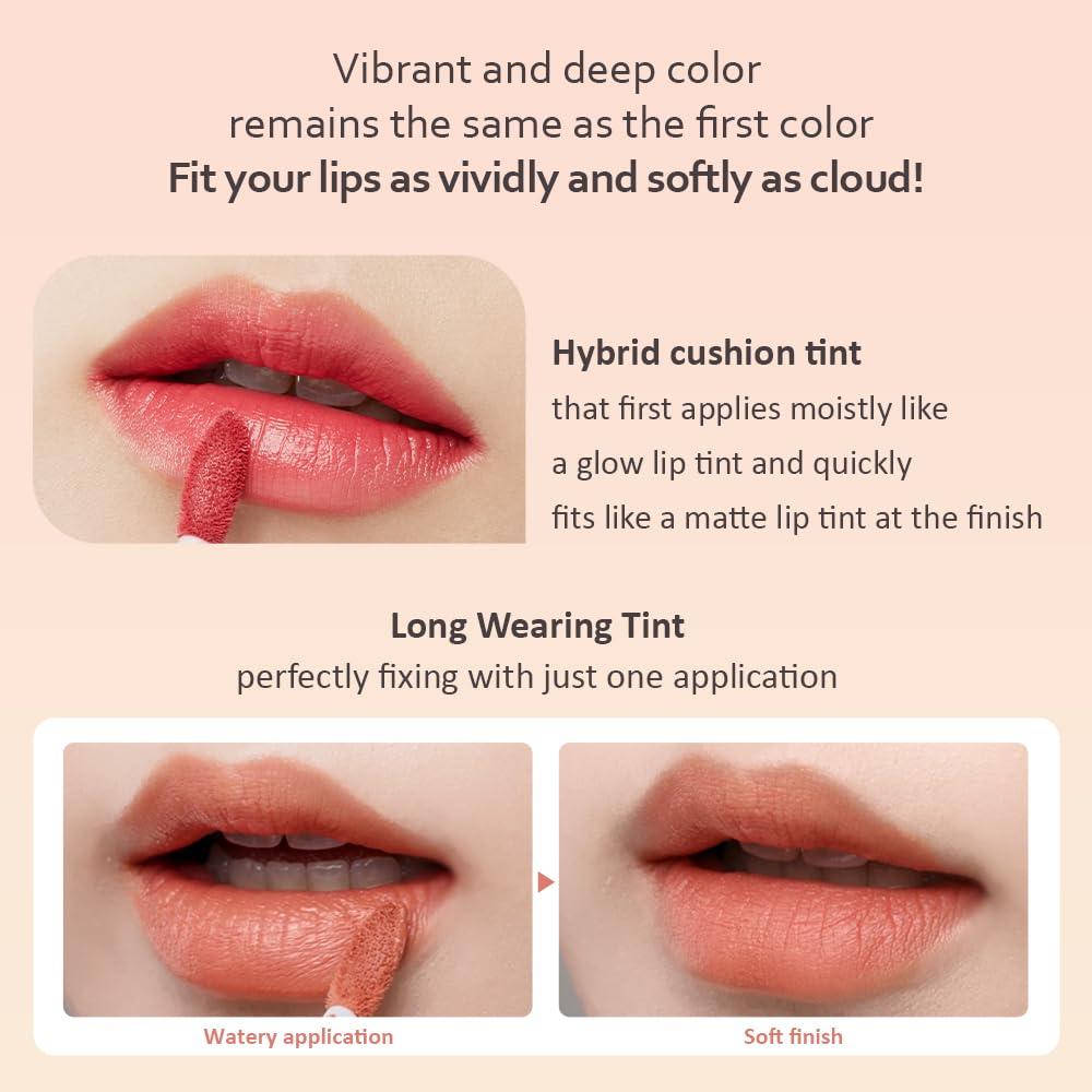 Moonshot Moonshot KOREA Conscious Fit Mellow Lip Stain Longwear, Weightless, Not Animal Tested,Glow-Boosting, Long-Lasting, Comfortable, Non-Sticky,k-beauty, (Supernova Red, 06)