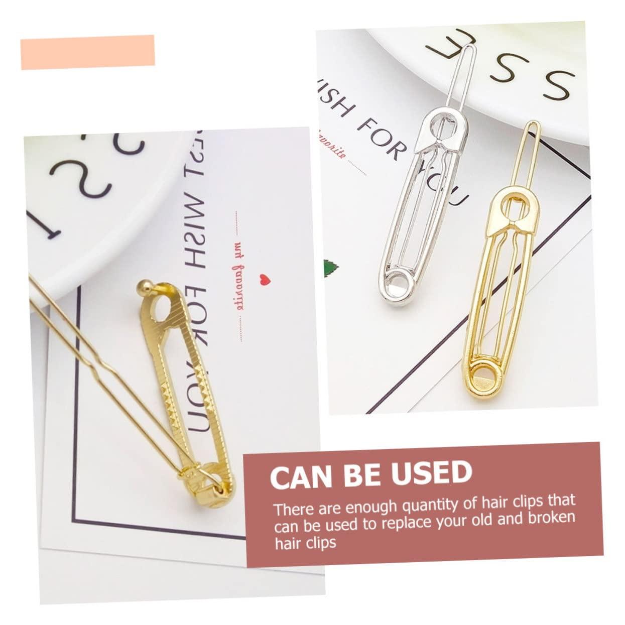 Beatifufu 12pcs Pin Hairpin Safety Pin Hair Clamp Hair Clips for Women Hair Clips for Girls Woman Hair Clips Safety Pin Hair Clip Pin Hair Barrettes Hair Accessories for Women Hair Pin