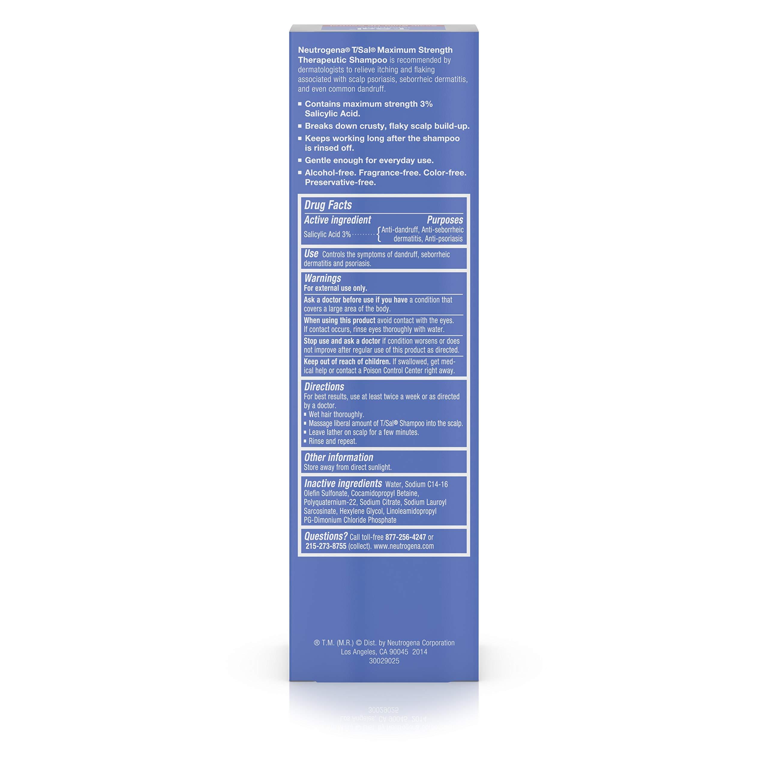 Neutrogena Neutrogena T/Sal Therapeutic Shampoo, Scalp Build-Up Control 4.5 oz, 130 fl oz