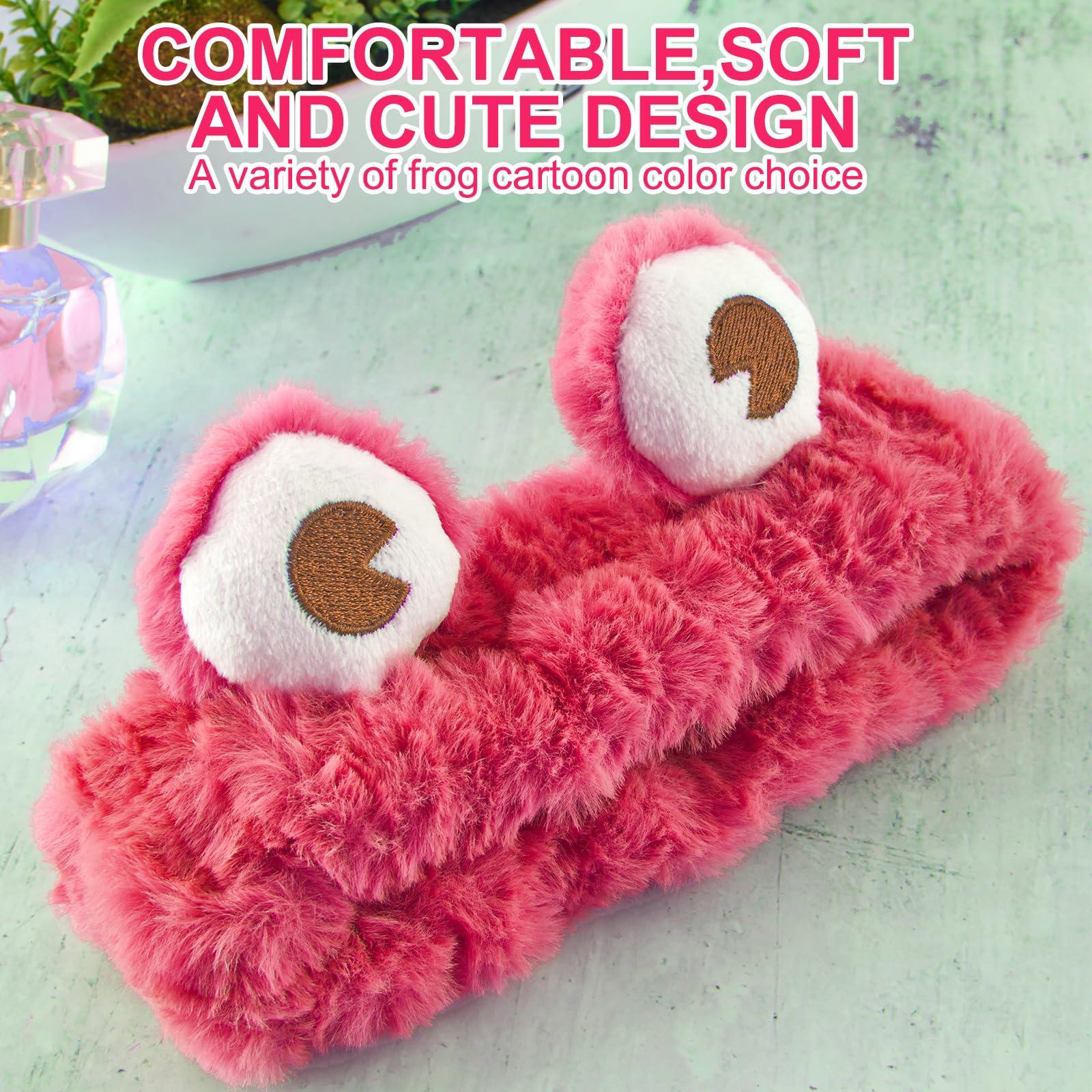Jowmoy Jowmoy Frog Headband,Red Frog Eye Elastic Headband, Headband to Wash Face for Women Makeup Shower Spa Headband