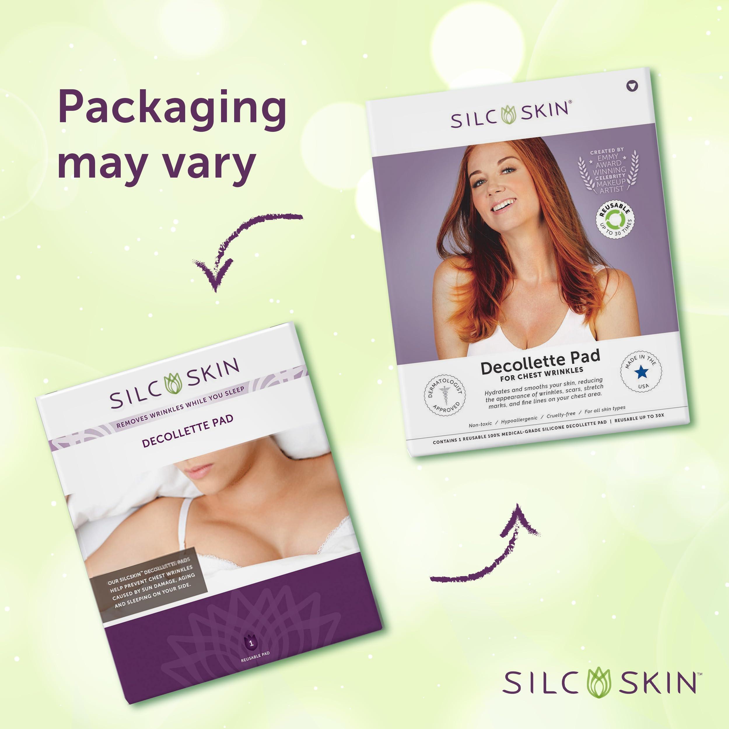 Silc Skin Silc Skin Decollette Pad - Medical-Grade Chest Wrinkle Pads, Smoothing Anti Wrinkle Chest Pads, Reusable Silicone Chest Wrinkle Patches, 60 Day Supply