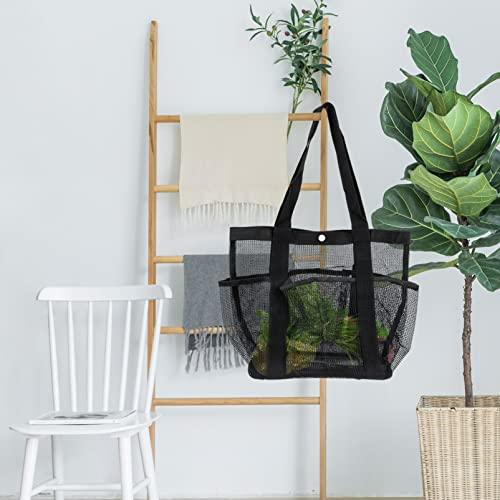 Zerodeko Zerodeko Beach Toiletry Bag Large Capacity Toiletry Bag Beach Bag Large Kids Toy Mesh Beach Toy Bag Portable Beach Pouch Large Beach Bag Childrens Toys Tote Bag Net Travel Make up