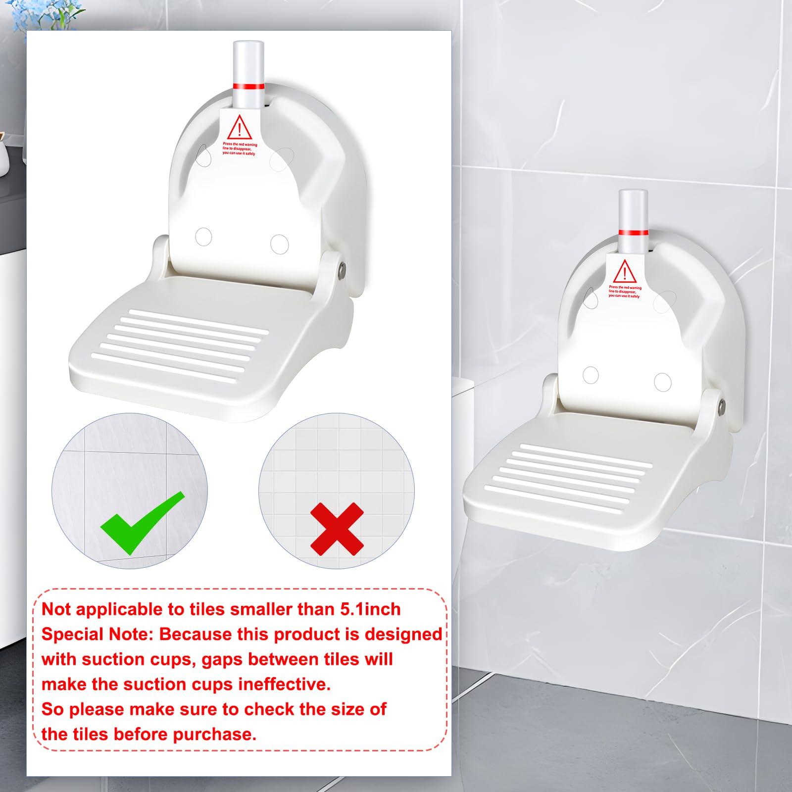 CLIO Foot Rest for Shower to Shave Legs, Foldable Shaving Step for Inside Shower, Suction Cup Shower Foot Rest