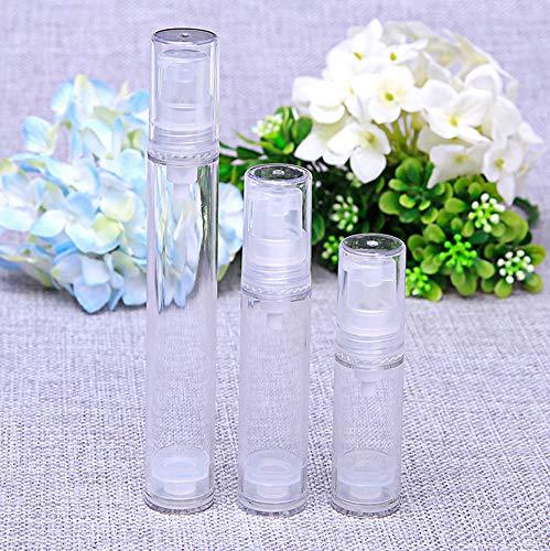 erioctry erioctry 5ML Airless Pump Bottle-Empty Refillable Clear Airless Vacuum Pump Cream Lotion Bottle Travel Bottles Toiletries Liquid Container for Cosmetic Make-up Pack of 6 (5ml)
