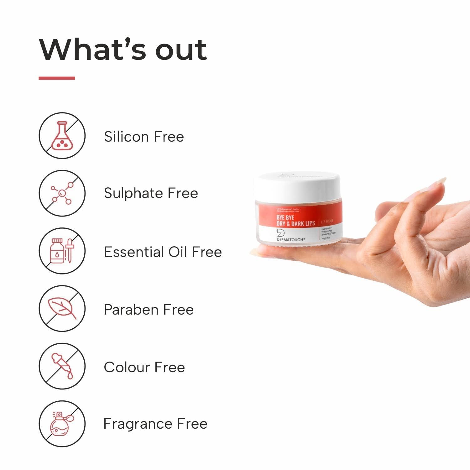 SENTA SENTA Bye Bye Dry & Dark Lips Scrub | Lightening & Brightening Lip scrub for men and women - 30g