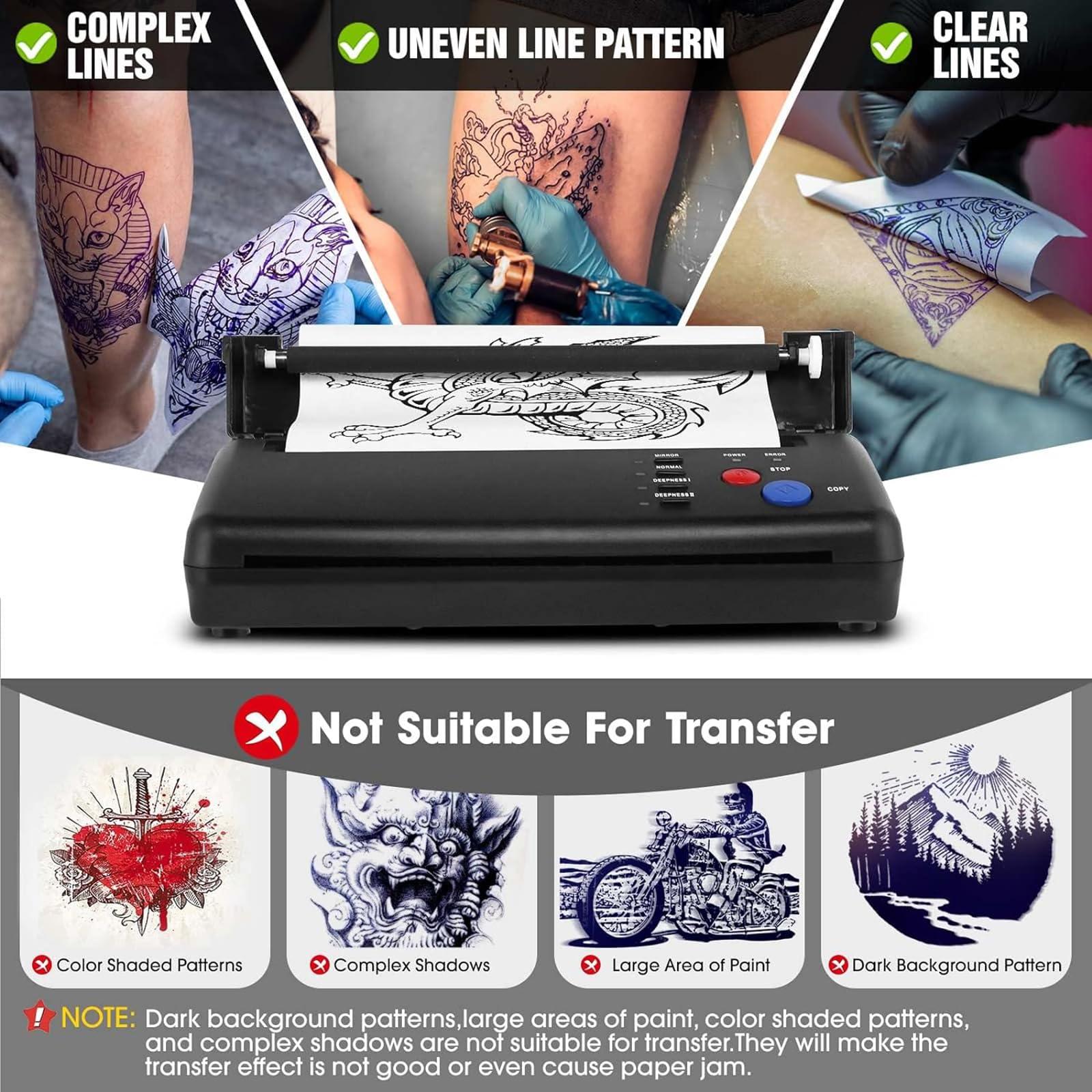 WIKINK WIKINK Bluetooth Tattoo Transfer Stencil Machine, Tattoo Stencil Printer, Thermal Copier Printer, for Tattoo Artists DIY Tattoos