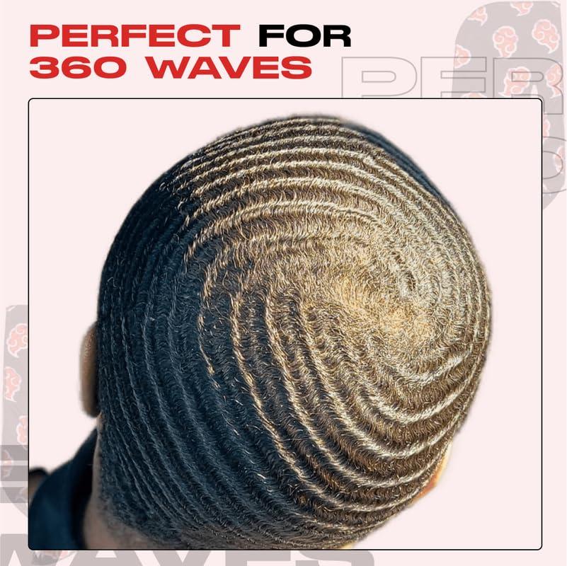 FOR KINGS. BY KINGS CROWN LMTD SUPPLY Red Clouds Silky Durag - 360 Wave Du Rag with long tails and quadruple stitching - Smooth Silk Fabric for Comfort and Compression