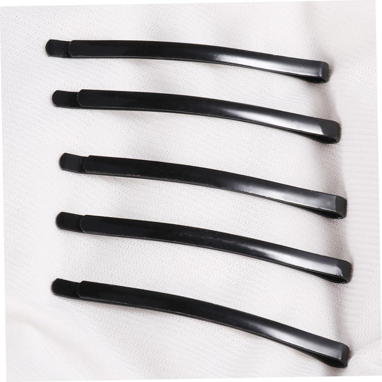 NOLITOY NOLITOY 100 Pcs Side Clip Hair Clip Black Hair Pin Rhinestone Hair Barrettes Fancy Hair Clips Hair Accessory Materials Roller Letter Hair Pins Accessories Black Slides Chiffon Bridal Metal