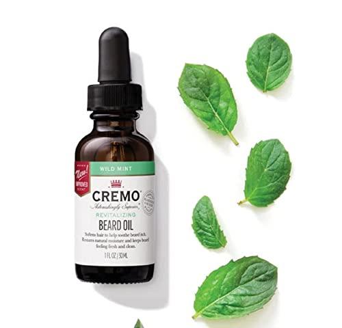 Cremo Cremo Beard Oil, Revitalizing Wild Mint, 1 fl oz - Restore Natural Moisture and Soften Your Beard To Help Relieve Beard Itch
