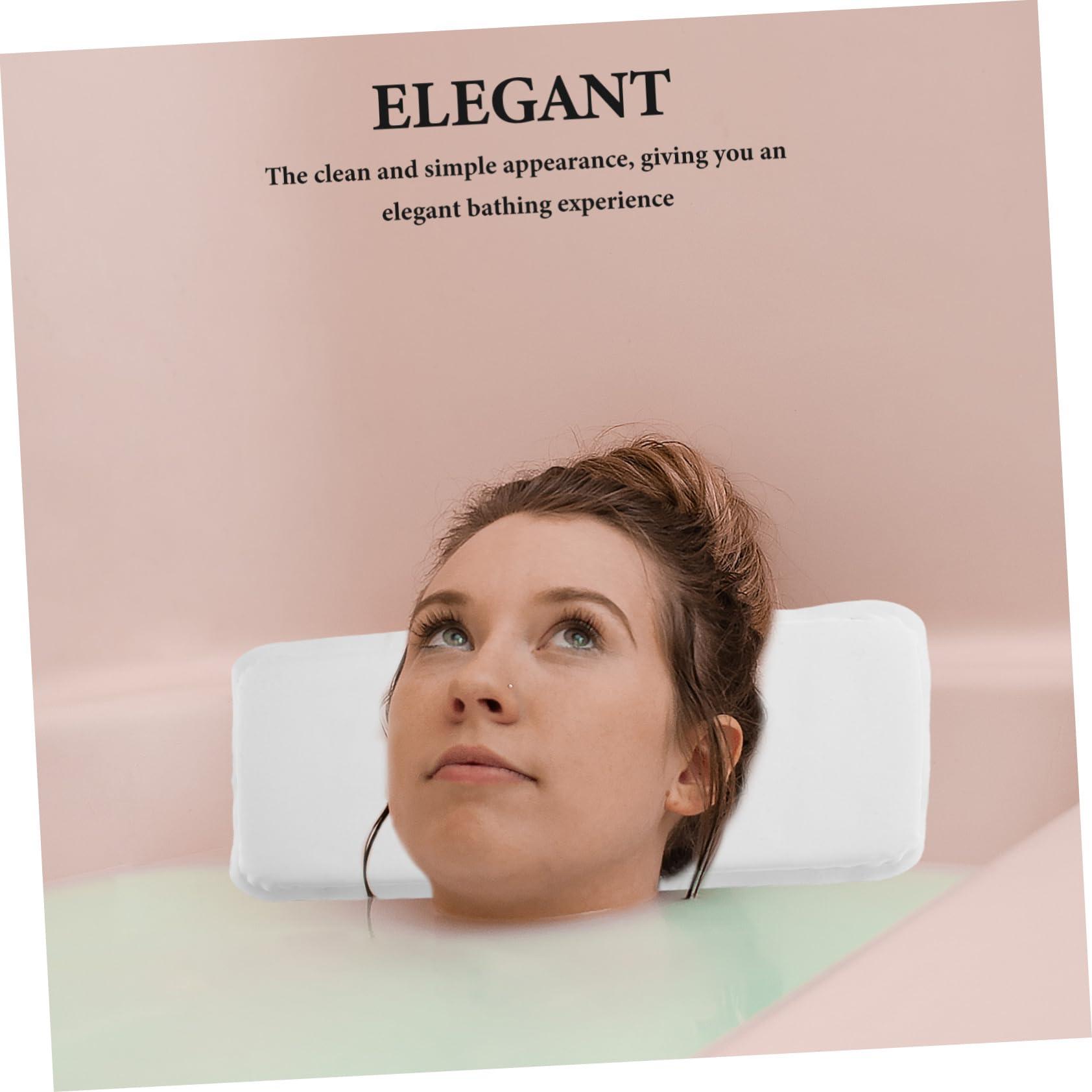 Hemoton Hemoton 2 Pcs Bathtub Cushion Waterproof Pillow Bath Headrest Pillow Bath Spa Pillow The Pillow Bathtub Pillows Bath Neck Waterproof Bath Mat Bath Cushion for Tub for Adults White