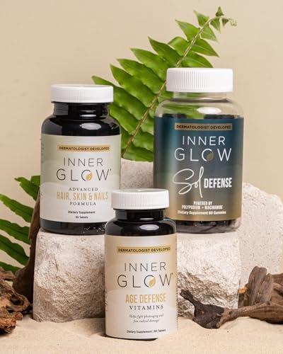 Inner Glow Inner Glow Sol Defense Gummies - Dermatologist and Plastic Surgeon developed to fight photoaging, Polypodium Leucotomos and Niacinamide