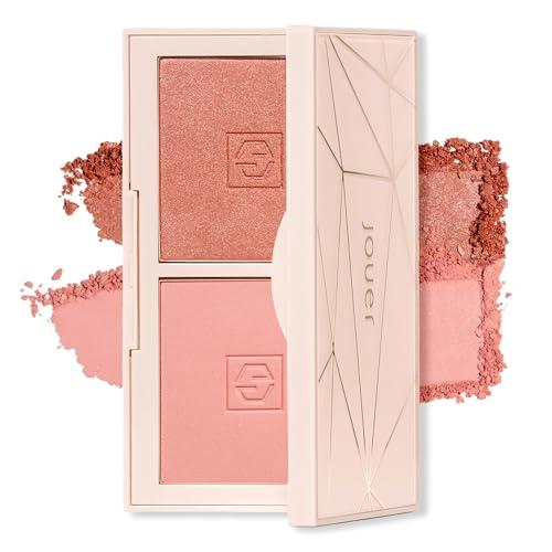Jouer Jouer Blush Bouquet Duo Deluxe Mini 2 Shade Blush Palette High Pigment Powder Natural Flush Beauty Cosmetics Vitamin E Talc-Free Paraben, Gluten & Cruelty Free